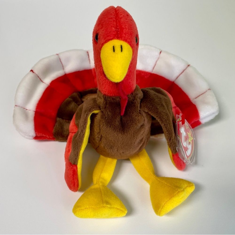 Ty Beanie Baby “Gobbles” the Turkey – 1996 DOB – P.E. Pellets – Retired w/ Tags